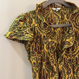 LL BEAN Silk Vintage Wrap Dress